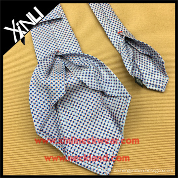 Großhandel nach Maß 100% Gestreifte Woven Seven Fold Silk Tie